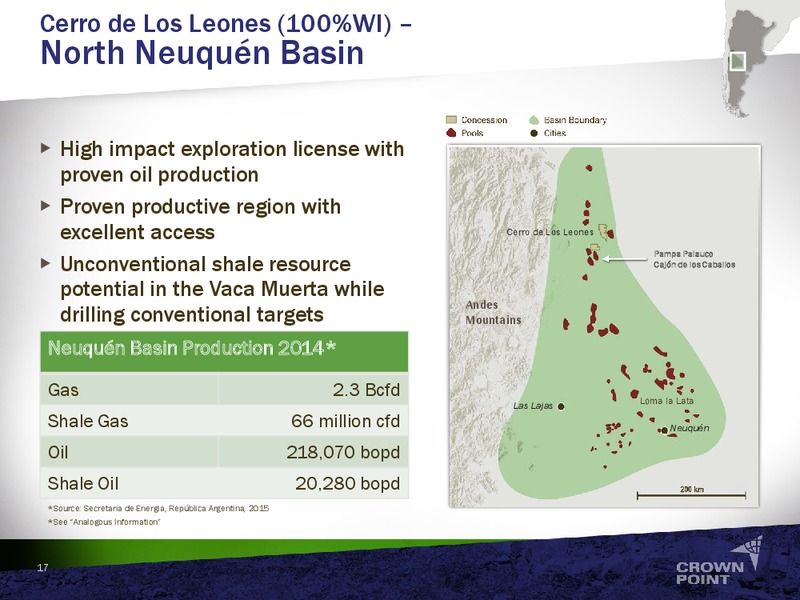 May 2016 Corporate Presentation – Crown Point Energy Inc. – slide 15