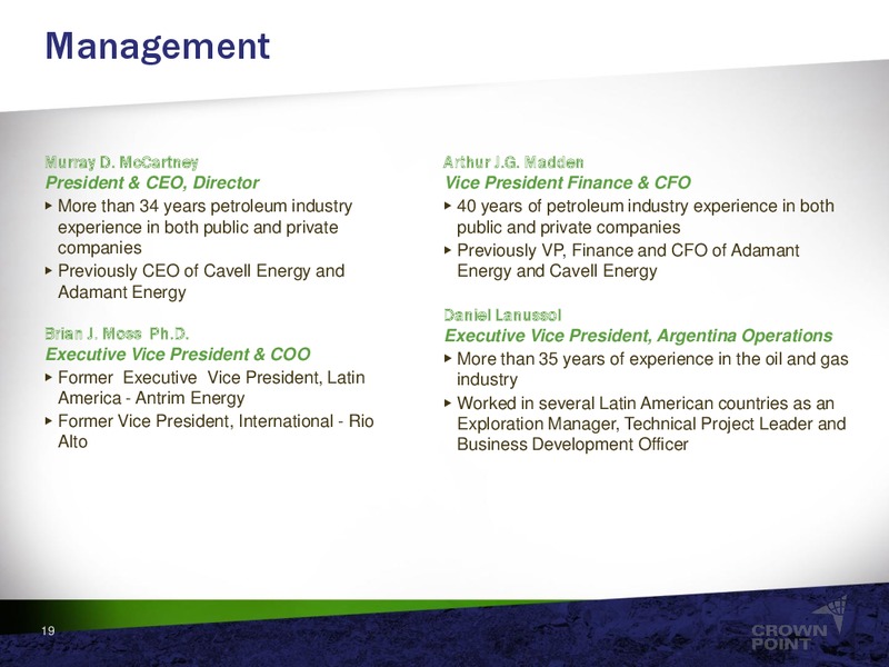 July 2015 Corporate Presentation – Crown Point Energy Inc. – slide 17