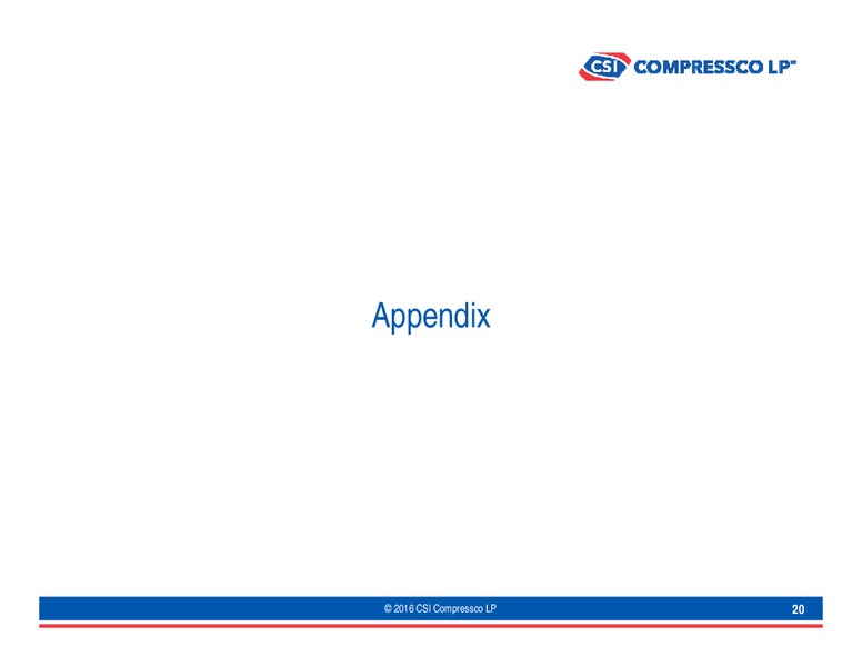 May 2016 Capital One Investor Meeting – Csi Compressco L.P. – slide 19