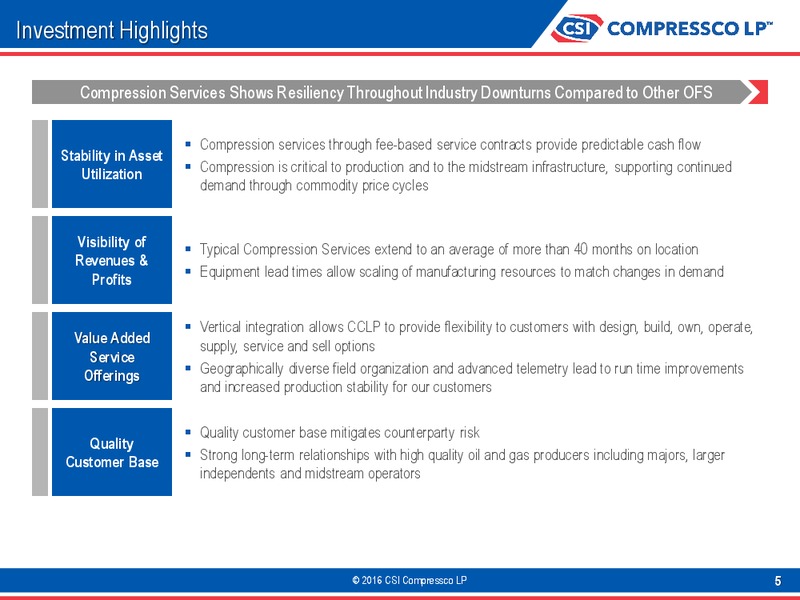 Bank of America Merrill Lynch Energy Credit Conference – Csi Compressco L.P. – slide 4