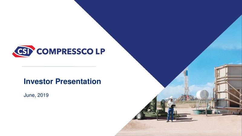 June 2019 Investor Presentation – Csi Compressco L.P. – slide 1