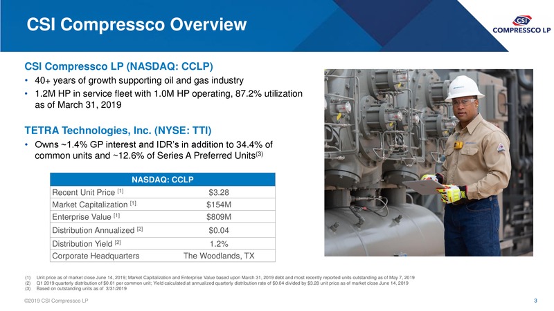 June 2019 Investor Presentation – Csi Compressco L.P. – slide 2