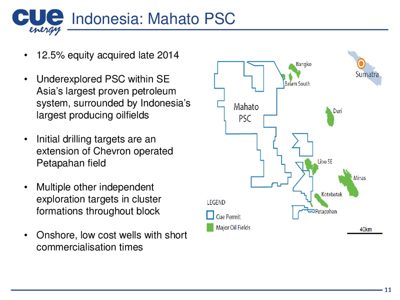 September 2015 Investor Presentation – Cue Energy Resources Limited – slide 10