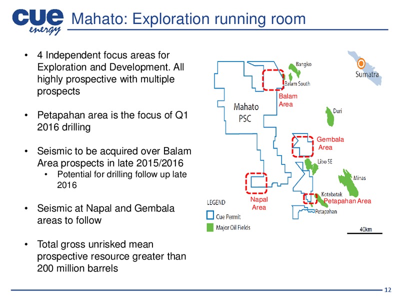 September 2015 Investor Presentation – Cue Energy Resources Limited – slide 11