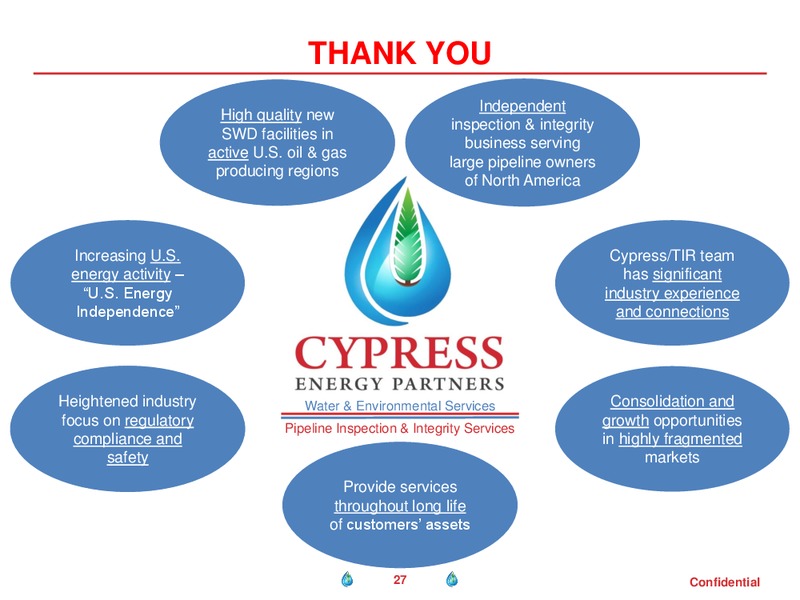 2014 NAPTP MLP Investor Conference – Cypress Energy Partners, L.P. – slide 27