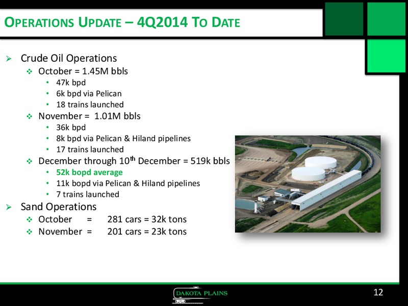 CORPORATE PRESENTATION – Dakota Plains Holdings Inc. – slide 11