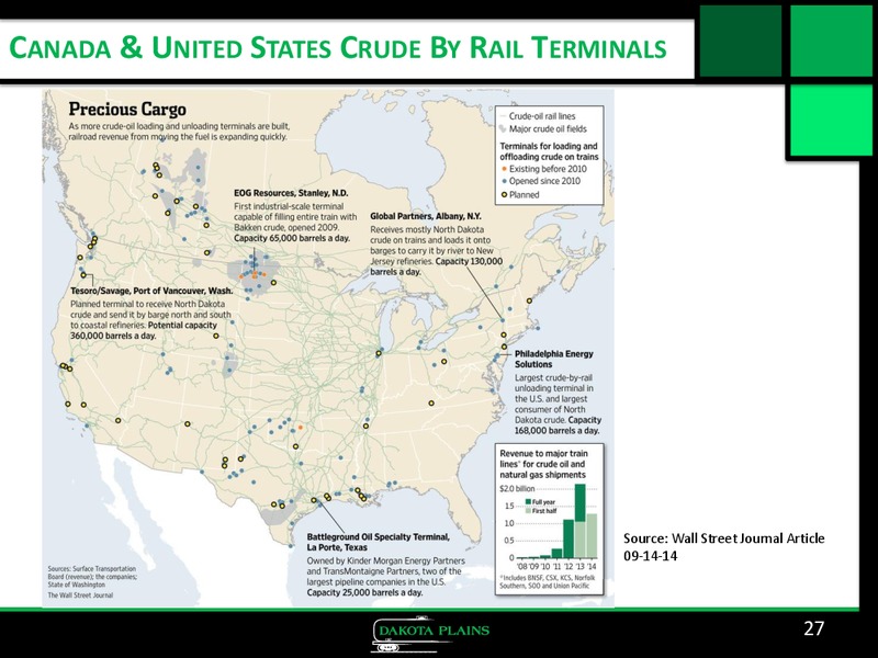 Corporate Presentation – Dakota Plains Holdings Inc. – slide 26