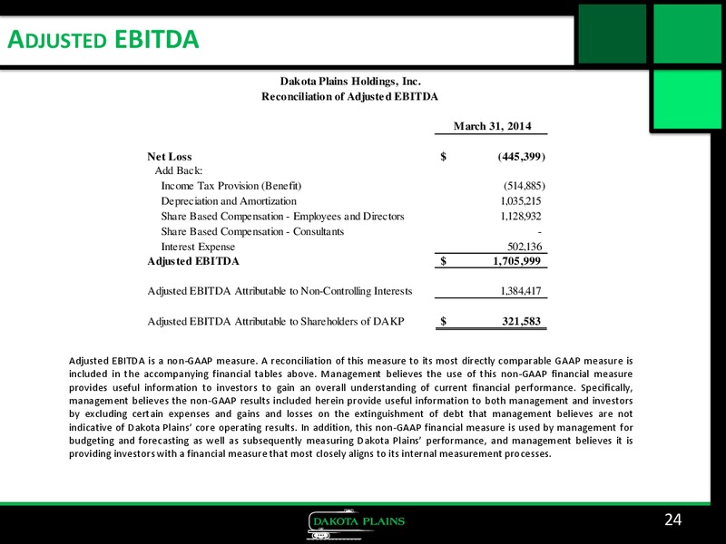 Corporate Presentation – Dakota Plains Holdings Inc. – slide 23