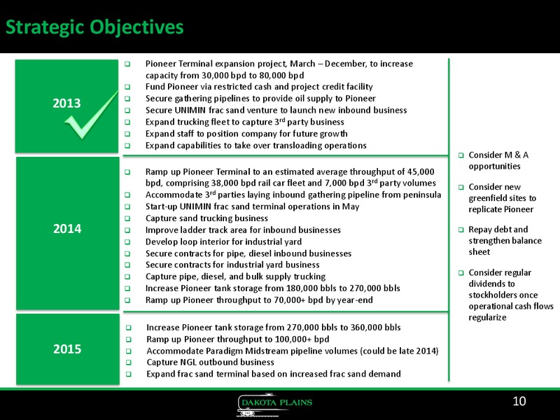 CORPORATE PRESENTATION – Dakota Plains Holdings Inc. – slide 9