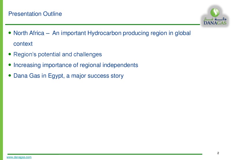 IP Week London – Dana Gas – slide 2