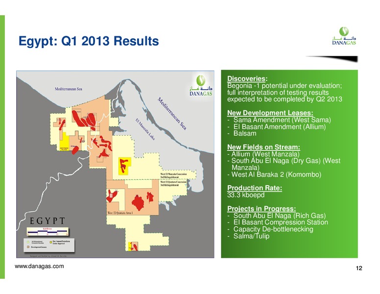 JUNE 2013 CORPORATE PRESENTATION – Dana Gas – slide 11