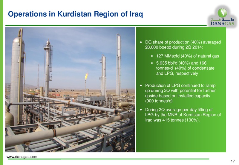 CAPITAL MARKETS PRESENTATION – Dana Gas – slide 16