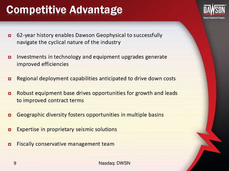 THE OIL & SERVICES CONFERENCE – Dawson Geophysical – slide 8