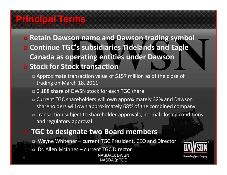 MARCH 2011 INVESTOR PRESENTATION – Dawson Geophysical – slide 3