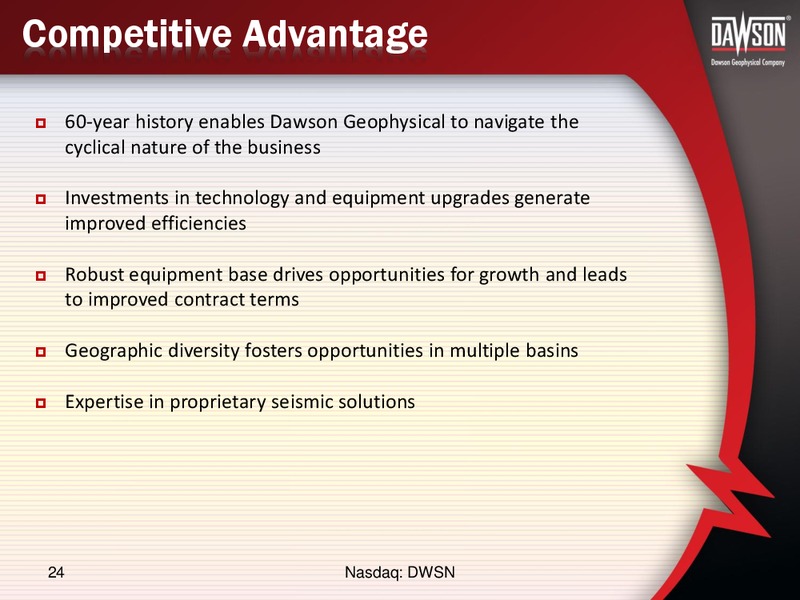 THE OIL AND GAS CONFERENCE – Dawson Geophysical – slide 23