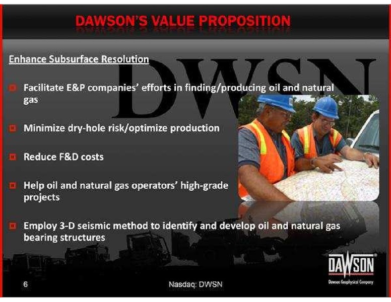 CAPITAL ONE SOUTHCOAST 6TH ANNUAL ENERGY CONFERENCE – Dawson Geophysical – slide 6