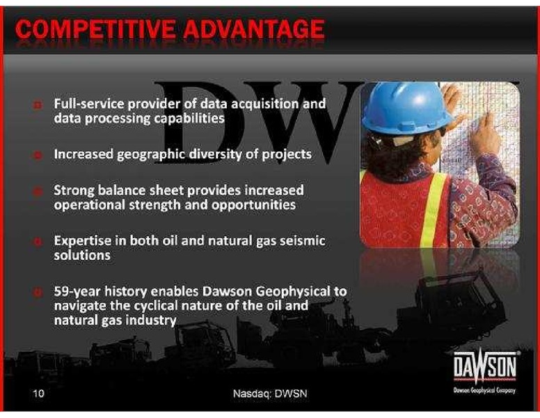 CAPITAL ONE SOUTHCOAST 6TH ANNUAL ENERGY CONFERENCE – Dawson Geophysical – slide 10