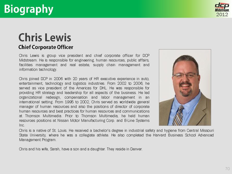 OCTOBER 2012 INVESTOR DAY – DCP Midstream Partners Lp – slide 69