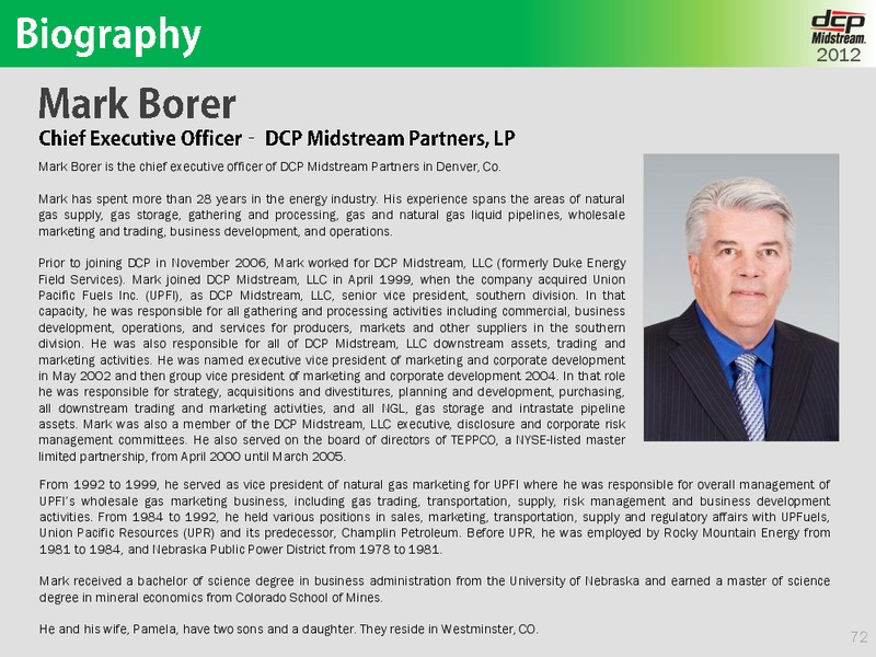 OCTOBER 2012 INVESTOR DAY – DCP Midstream Partners Lp – slide 71