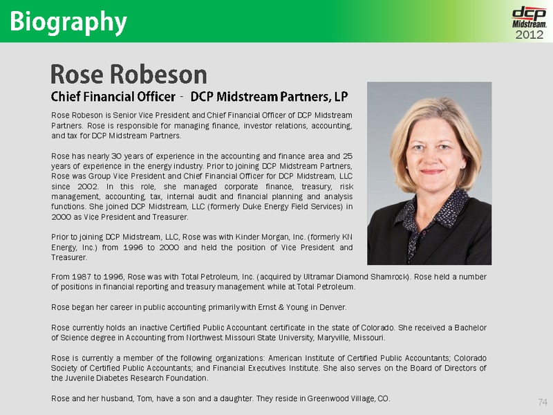 OCTOBER 2012 INVESTOR DAY – DCP Midstream Partners Lp – slide 73