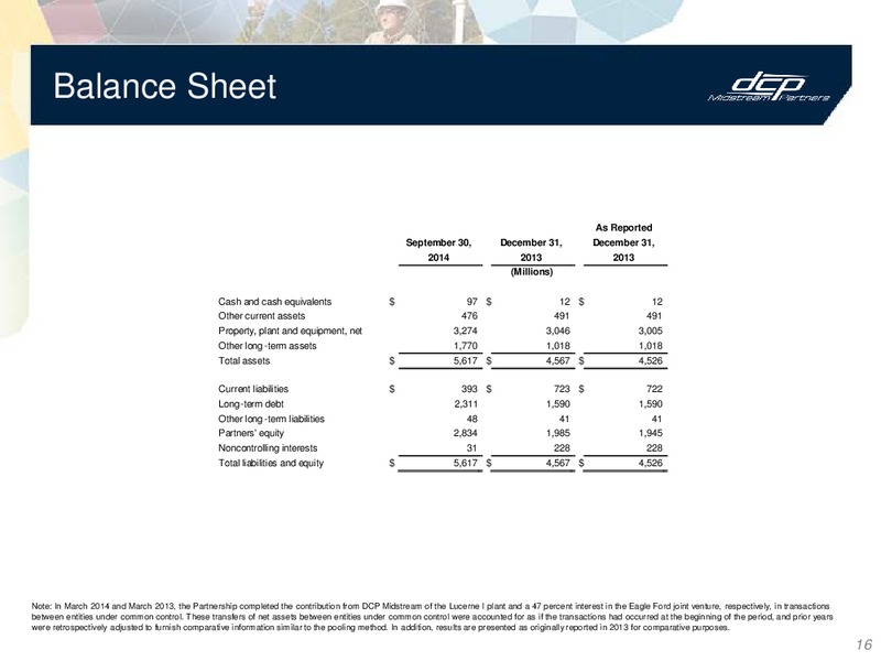 3Q 2014 – DCP Midstream Partners Lp – slide 15
