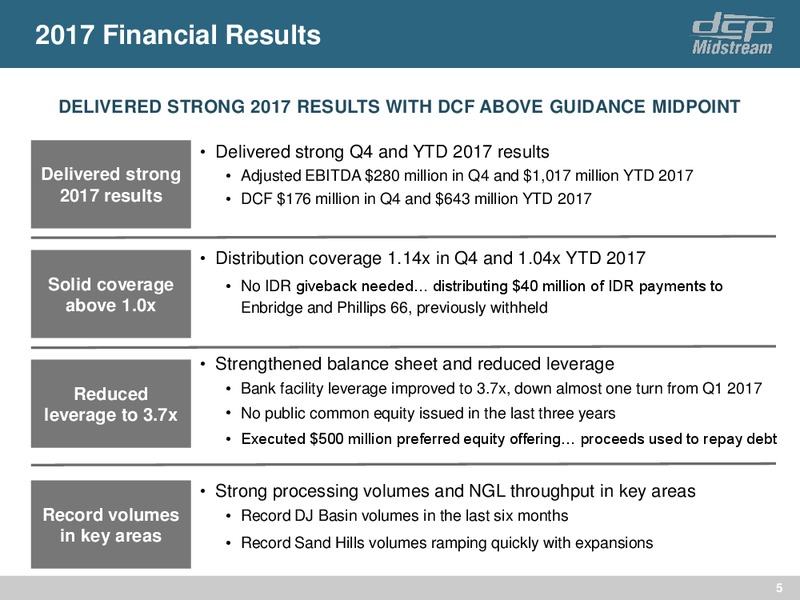 4Q 2017 Update – DCP Midstream LP – slide 4