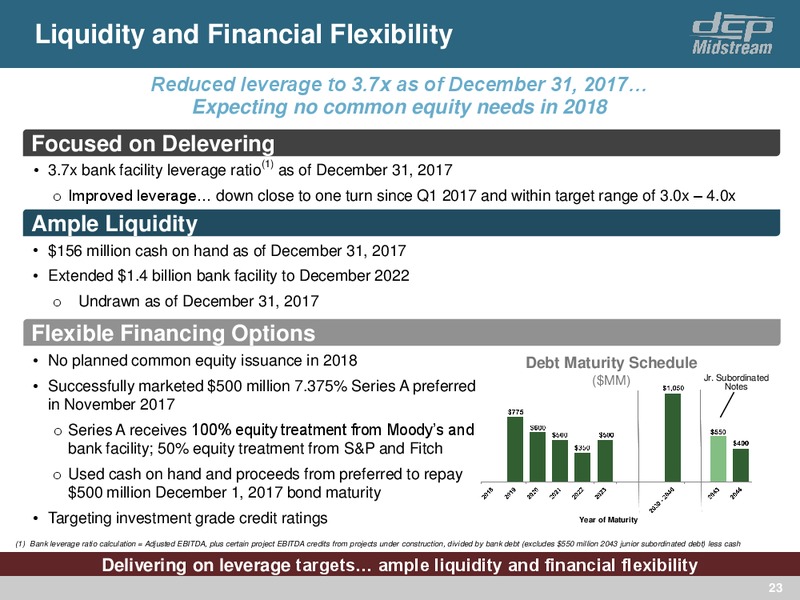 4Q 2017 Update – DCP Midstream LP – slide 22