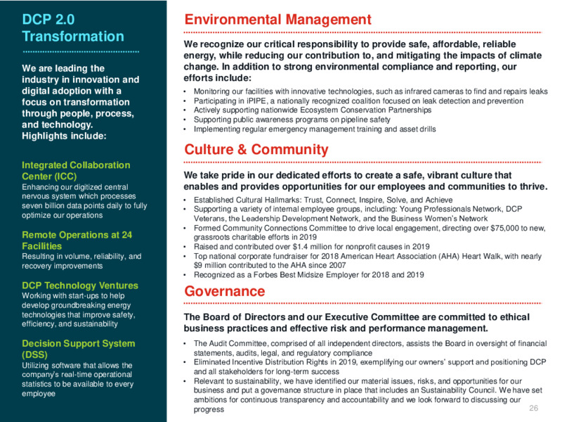 DCP 20 Transformation Presentation – DCP Midstream LP – slide 25