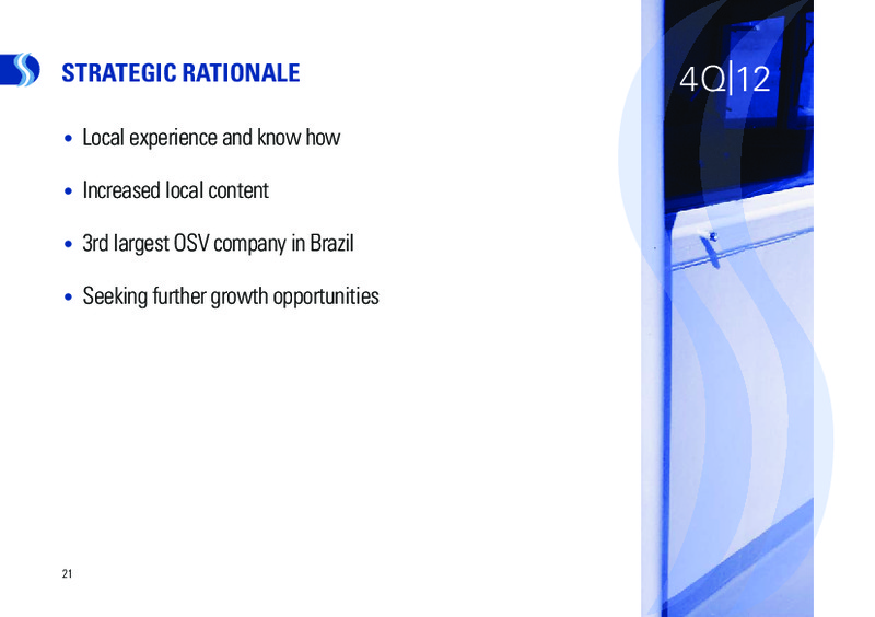 Q4 2012 EARNINGS CALL – Deep Sea Supply Plc – slide 20