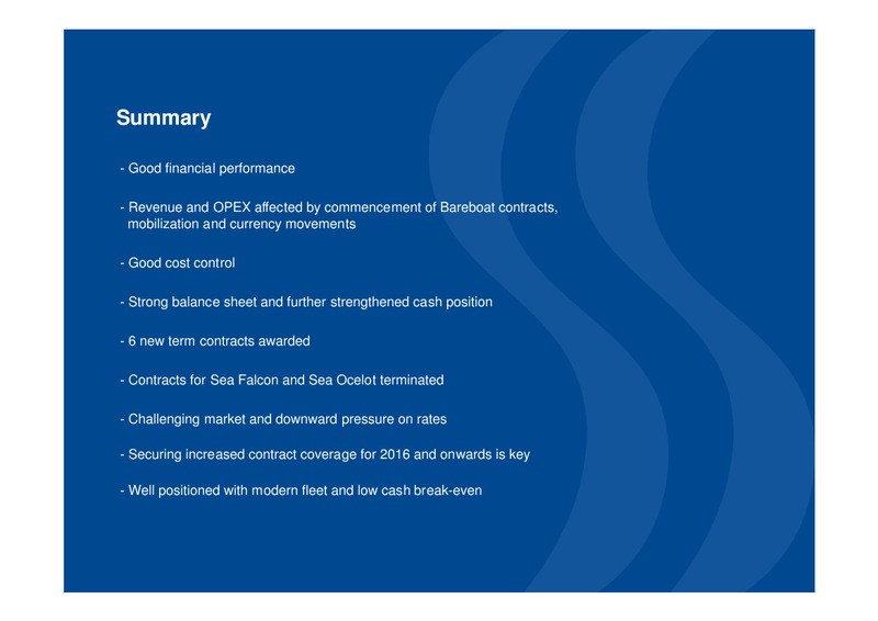 Q1 2015 EARNINGS CALL – Deep Sea Supply Plc – slide 2