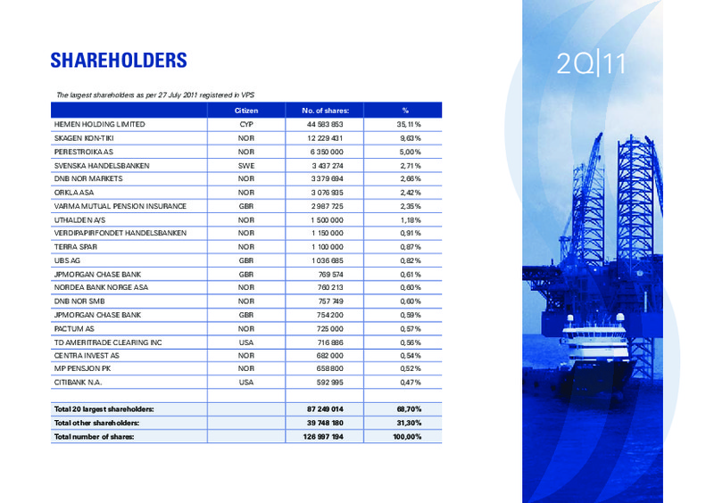 Q2 2011 EARNINGS CALL – Deep Sea Supply Plc – slide 9