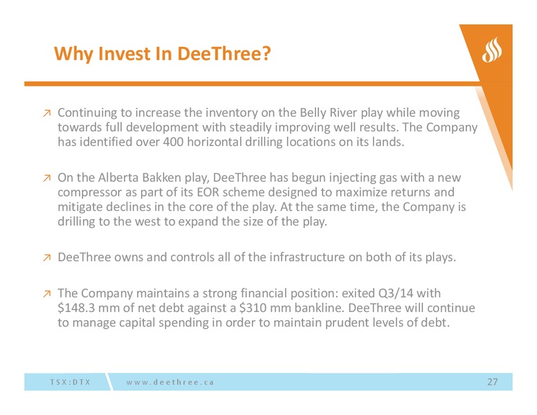 NOVEMBER 2014 CORPORATE PRESENTATION – Deethree Exploration Ltd. – slide 25
