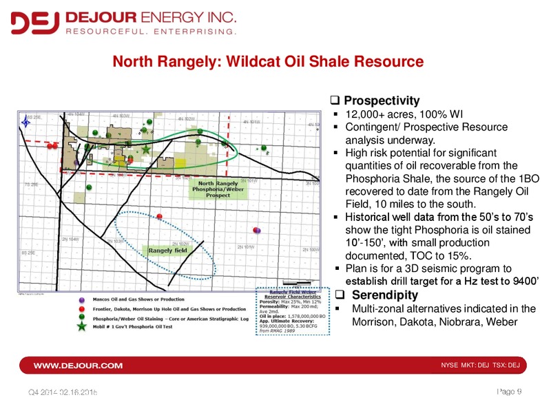 CORPORATE PRESENTATION – Dejour Energy Inc. – slide 8