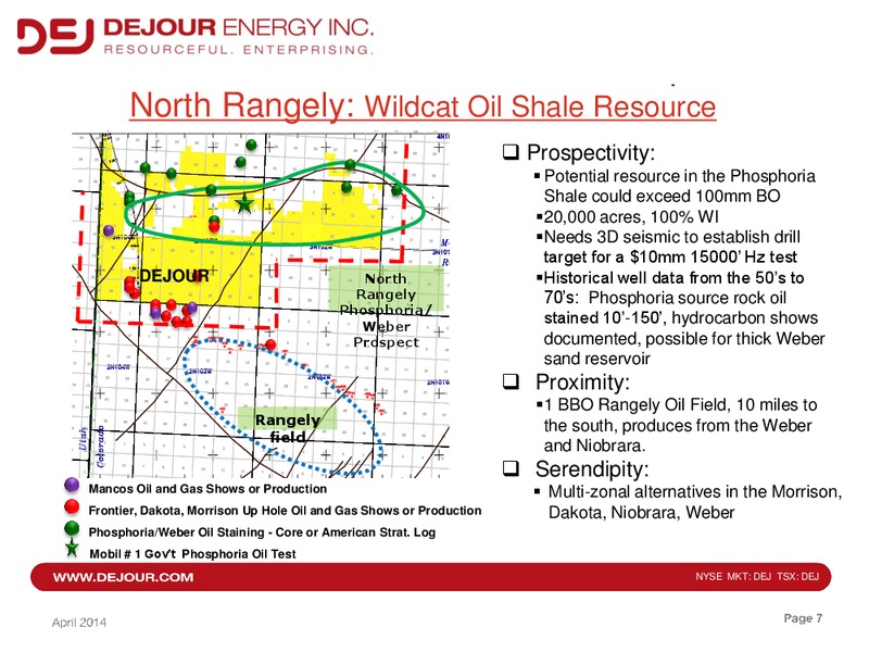 Investor Presentation Q1 – Dejour Energy Inc. – slide 7