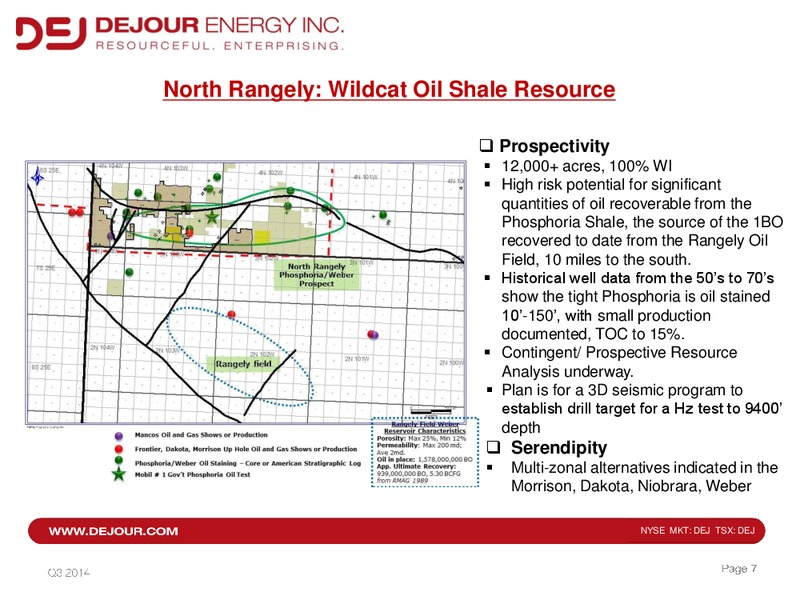 Q3 2014 Corporate Presentation – Dejour Energy Inc. – slide 7