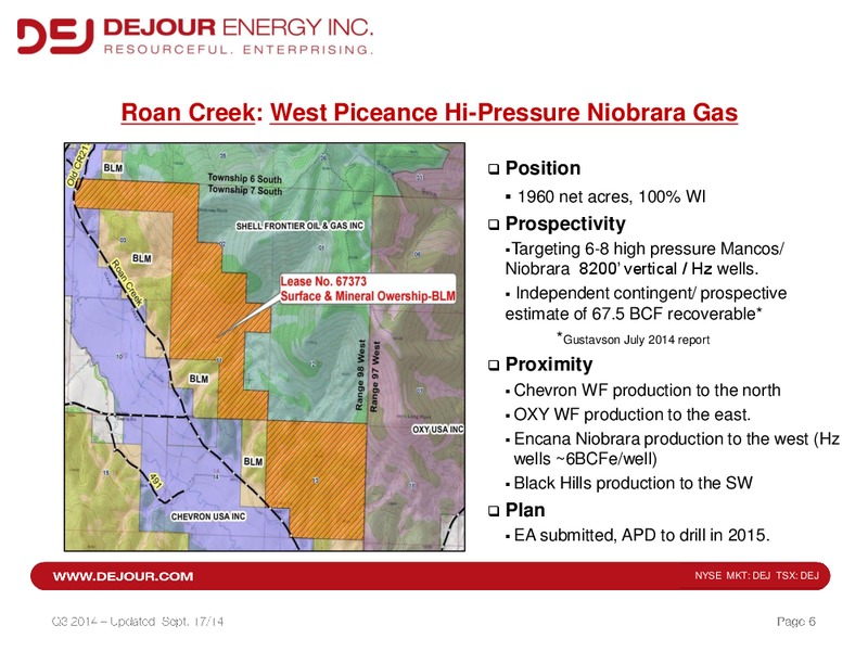 Q3 2014 Corporate Presentation – Dejour Energy Inc. – slide 6