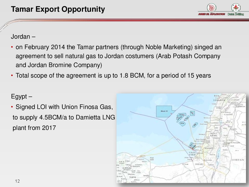 INVESTOR PRESENTATION – Delek Drilling – slide 12