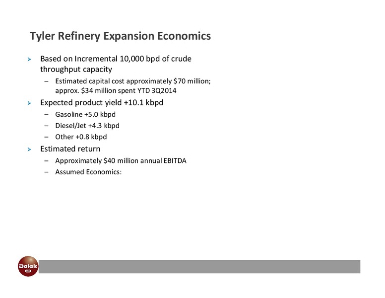 INVESTOR PRESENTATION – Delek Logistics Partners, LP – slide 7