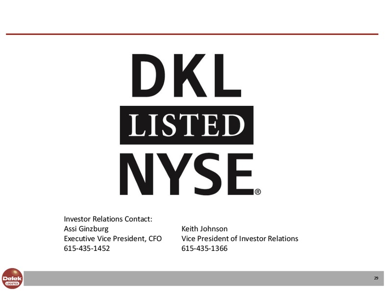 Investor Presentation – Delek Logistics Partners, LP – slide 28