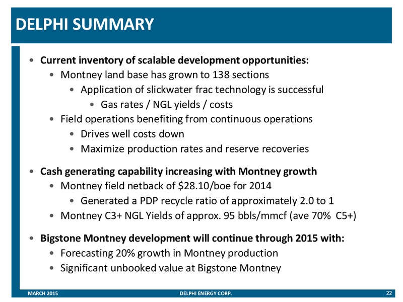 CORPORATE PRESENTATION – Delphi Energy Corp. – slide 21