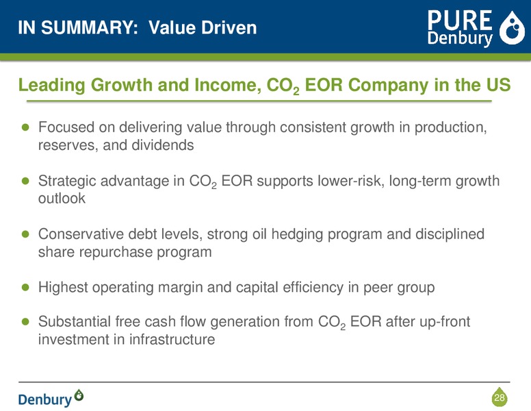 Corporate Presentation – Denbury Resources Inc. – slide 27