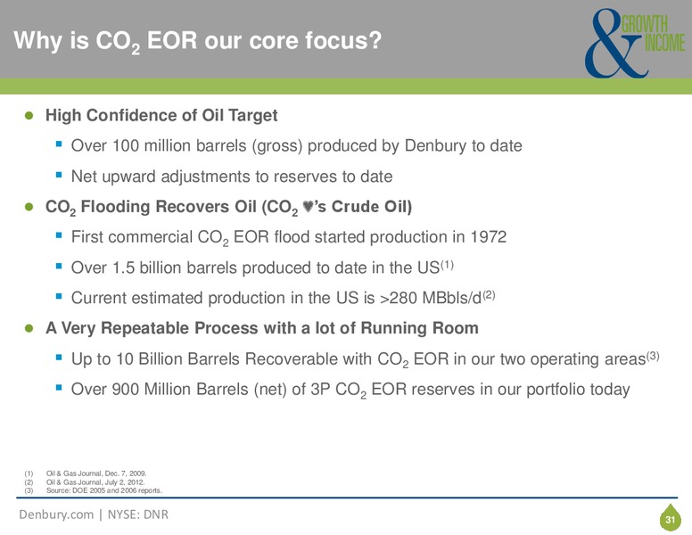 Corporate Presentation – Denbury Resources Inc. – slide 30