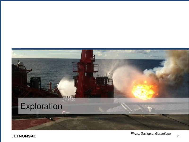 Q4 2012 EARNINGS CALL – Det Norske – slide 21