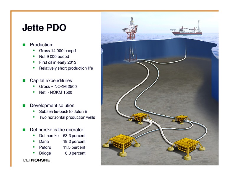THIRD QUARTER PRESENTATION 2011 – Det Norske – slide 25