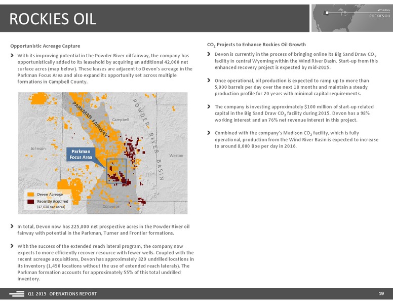Q1 2015 OPERATIONS REPORT – Devon Energy Corp – slide 17