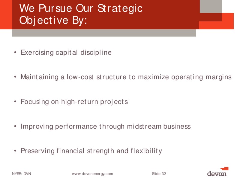 UBS Global Oil & Gas Conference – Devon Energy Corp – slide 31