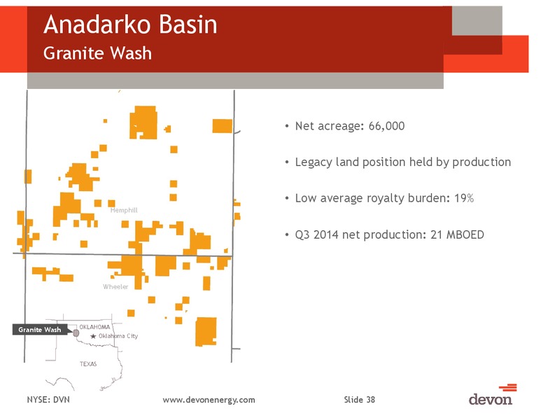 BAML GLOBAL ENERGY CONFERENCE – Devon Energy Corp – slide 37