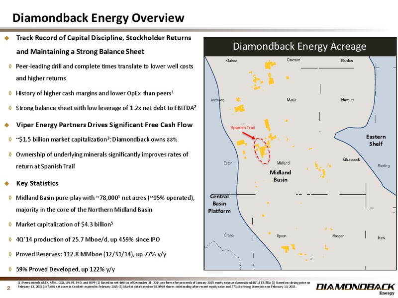 Credit Suisse 20th Annual Energy Summit – Diamondback Energy, Inc. – slide 2