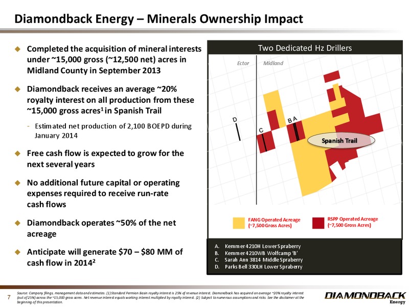 February 2014 Investor Presentation – Diamondback Energy, Inc. – slide 7