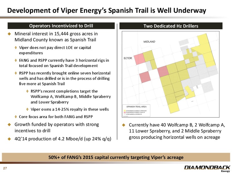 March 2015 Investor Presentation – Diamondback Energy, Inc. – slide 27